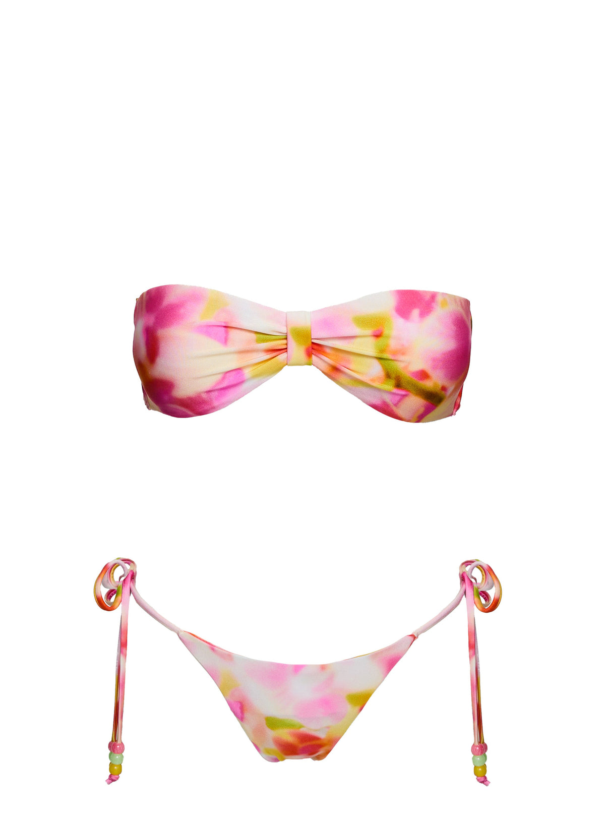 Women's Drench Bikini Top Pink Floral — Swimwear