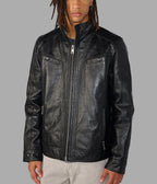 Sean Vintage Leather Racer Jacket