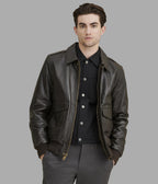 Chris Big and Tall Leather Bomber Jacket