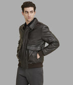 Chris Big and Tall Leather Bomber Jacket