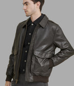 Chris Big and Tall Leather Bomber Jacket