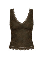 Women's Far Away Top Dark Green