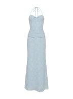 Women's Love from Portofino Corset Maxi Dress Blue — Dress