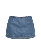 Women's Stefenie Denim Skort Mid Wash Tall — Skirt