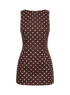 Women's Yumiko Romper Brown Polka Dot