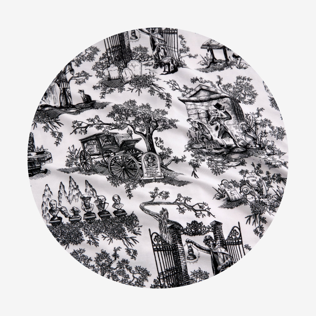 Disney The Haunted Mansion Toile Women's Scoop Short Dress — Dress