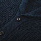 Men's The Shawl Cardigan in Indigo Dipped Cotton — Sweater