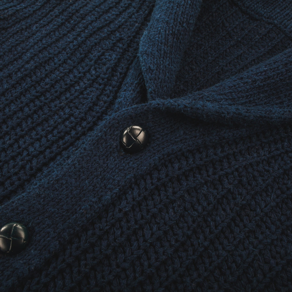 Men's The Shawl Cardigan in Indigo Dipped Cotton — Sweater