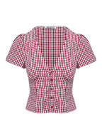 Women's Isolda Top Red Gingham