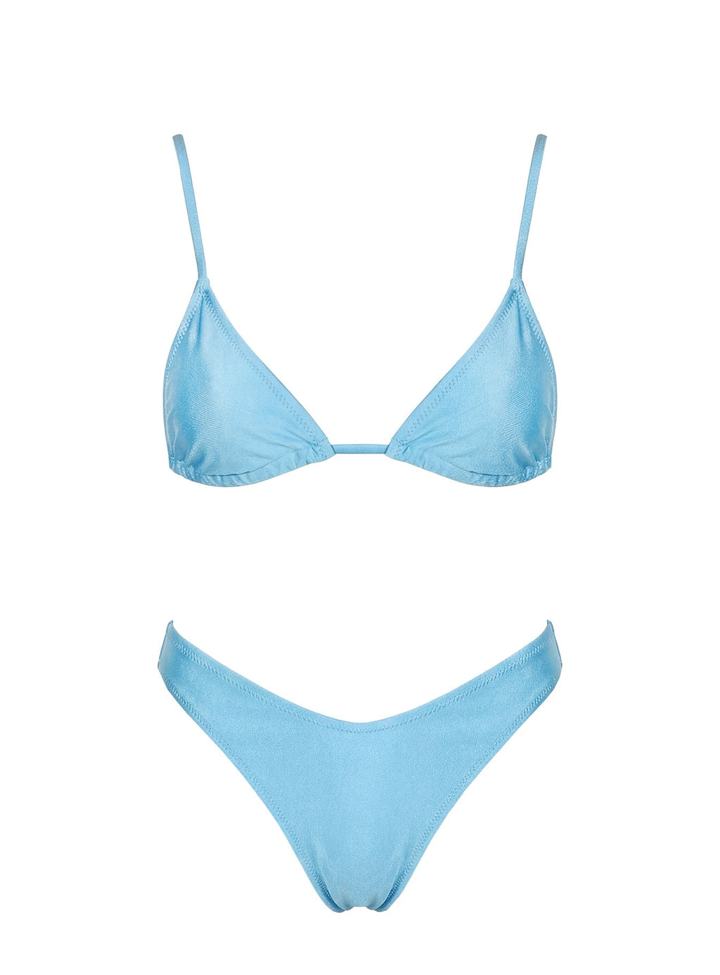 Women's Edita Cheeky Bikini Bottoms Blue Shine — Swimwear