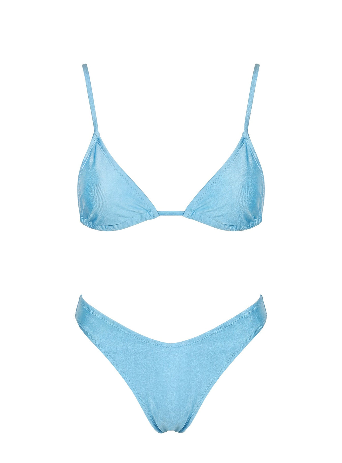 Women's Edita Cheeky Bikini Bottoms Blue Shine — Swimwear