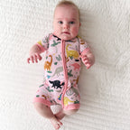 Pink Jurassic Jungle Shorty Zippy — Baby
