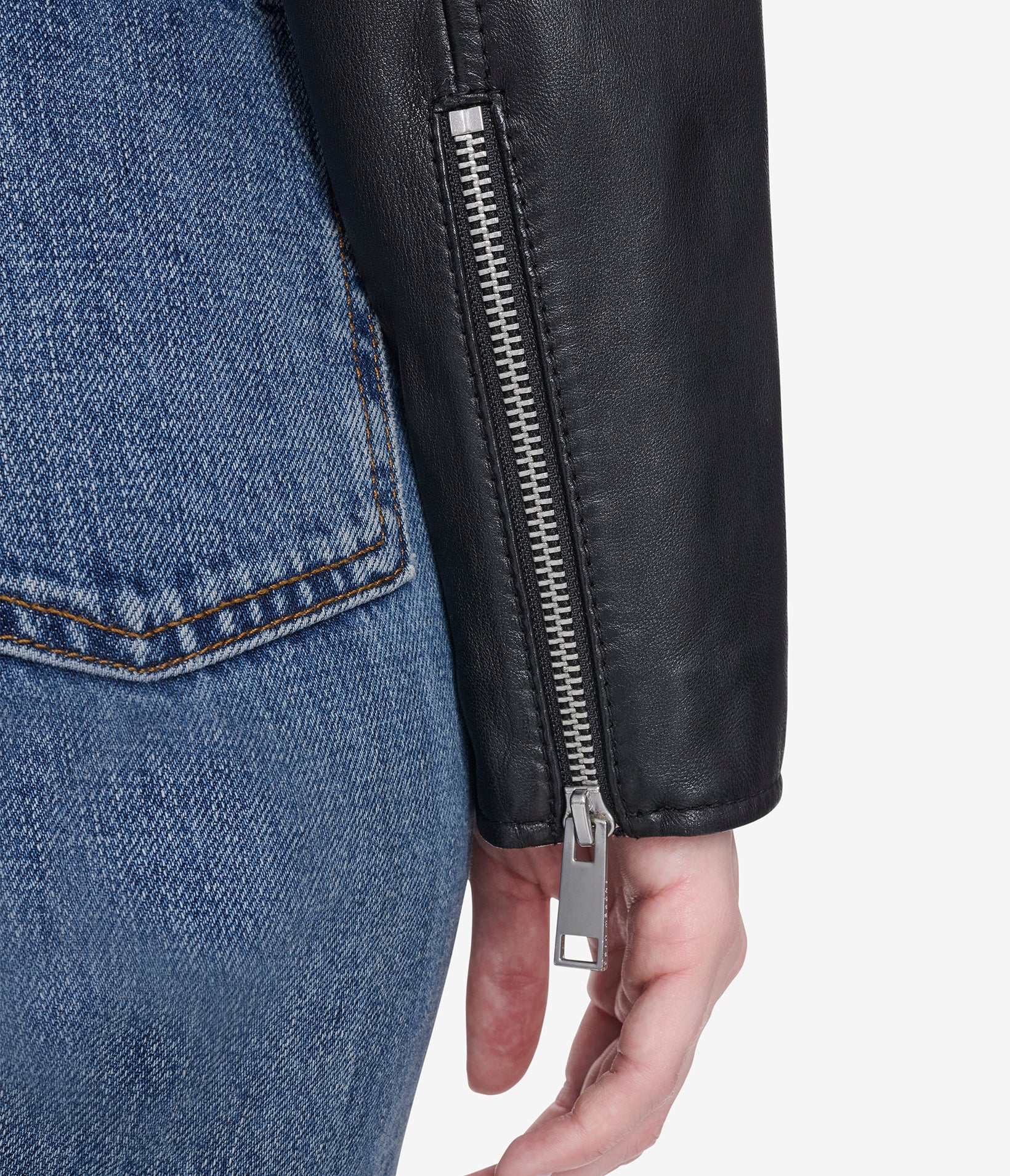 Marlette Quilted Leather Racer Jacket