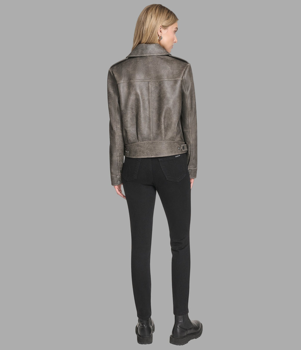 Addis Leather Aviator Jacket