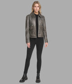 Addis Leather Aviator Jacket