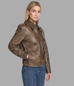 Addis Leather Aviator Jacket
