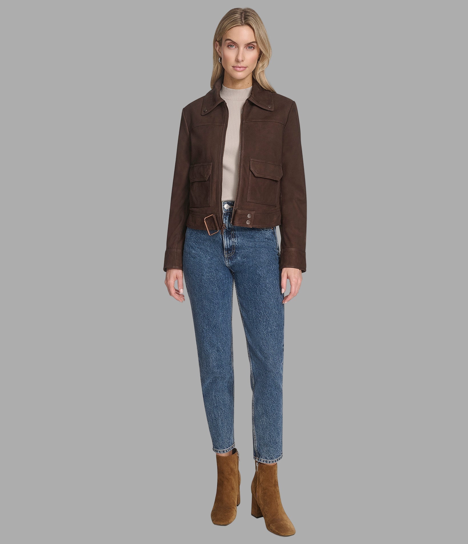 Lunetta Leather Trucker Jacket