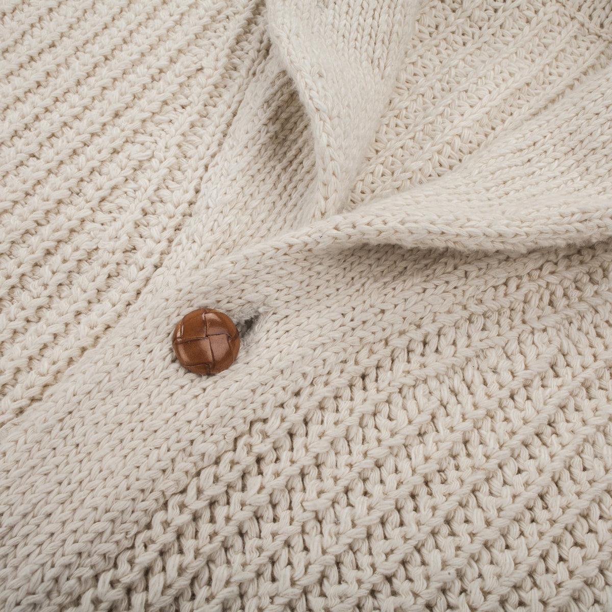 Men's The Shawl Cardigan in Natural Cotton — Sweater