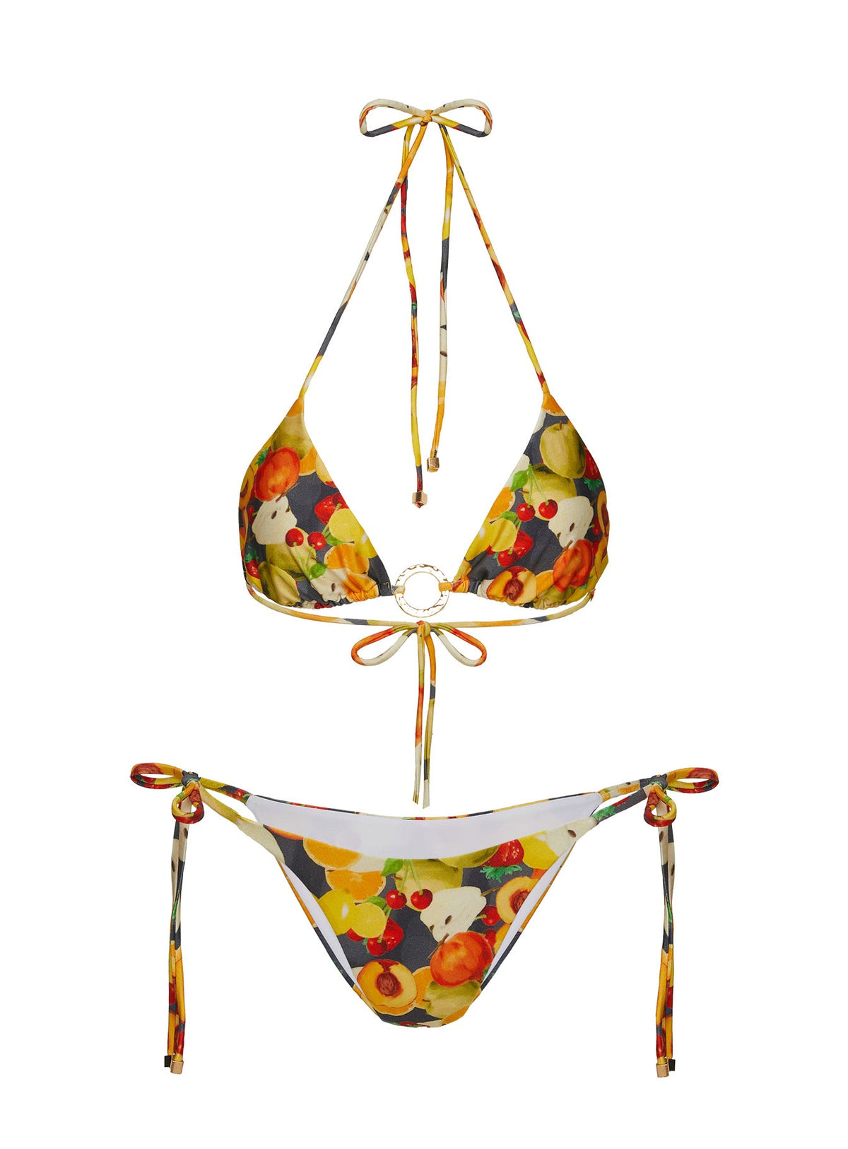 Women's Nevaeh Triangle Bikini Top Fruit Multi — Swimwear