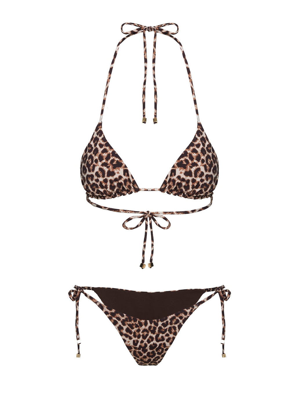 Women's Nevaeh Triangle Bikini Top Leopard — Swimwear