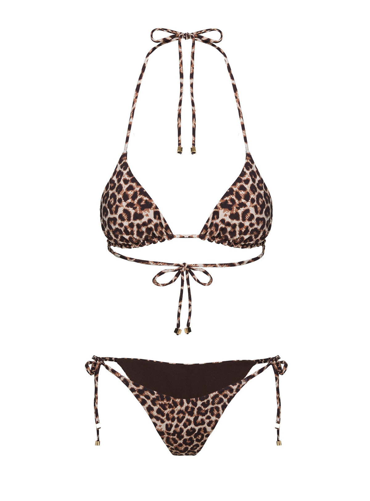 Women's Nevaeh Triangle Bikini Top Leopard — Swimwear