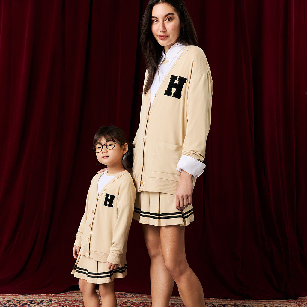 Hufflepuff Varsity League Women's French Terry Varsity Cardigan — Sweater