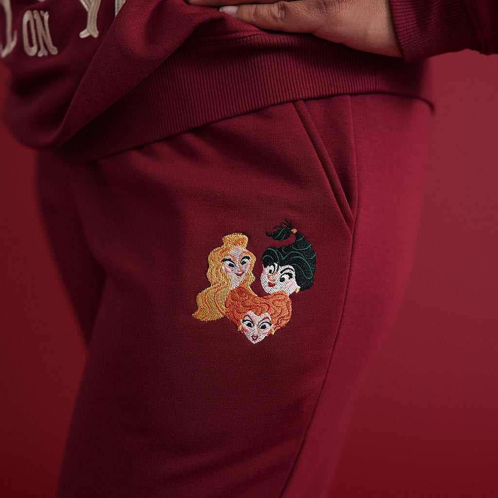 Disney Sanderson Sisters Women's Fleece Graphic Sweatshirt Jogger Set — Pants