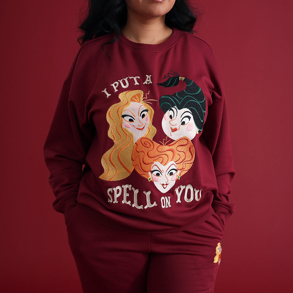 Disney Sanderson Sisters Women's Fleece Graphic Sweatshirt Jogger Set — Pants