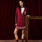 Gryffindor Varsity League Women's French Terry Varsity Cardigan — Sweater