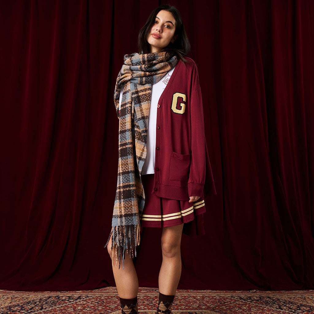 Gryffindor Varsity League Women's French Terry Varsity Cardigan — Sweater