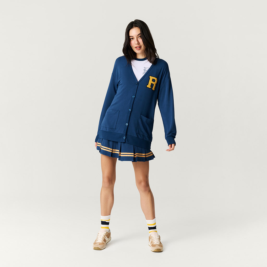 Ravenclaw Varsity League Women's French Terry Varsity Cardigan — Sweater
