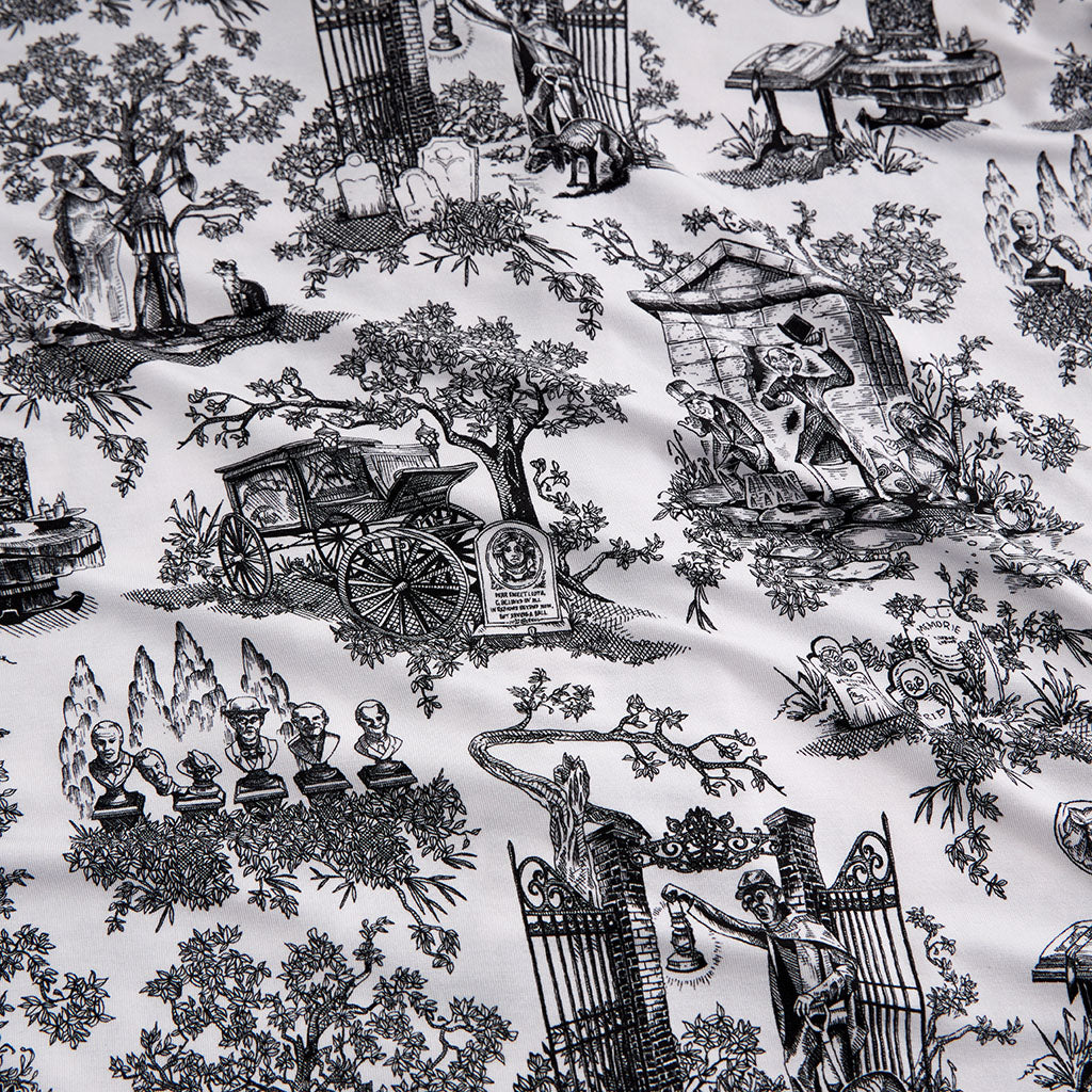 Disney The Haunted Mansion Toile Women's Scoop Short Dress — Dress