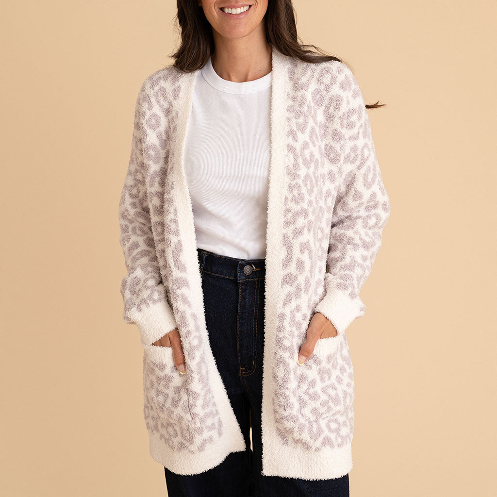 Laurel Leopard Women's Cuddle Cardigan — Sweater