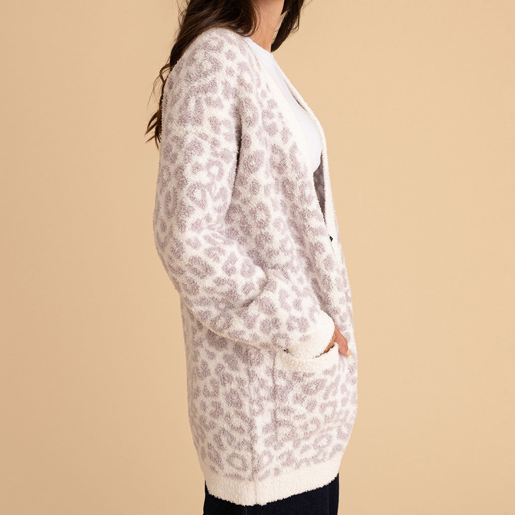 Laurel Leopard Women's Cuddle Cardigan — Sweater