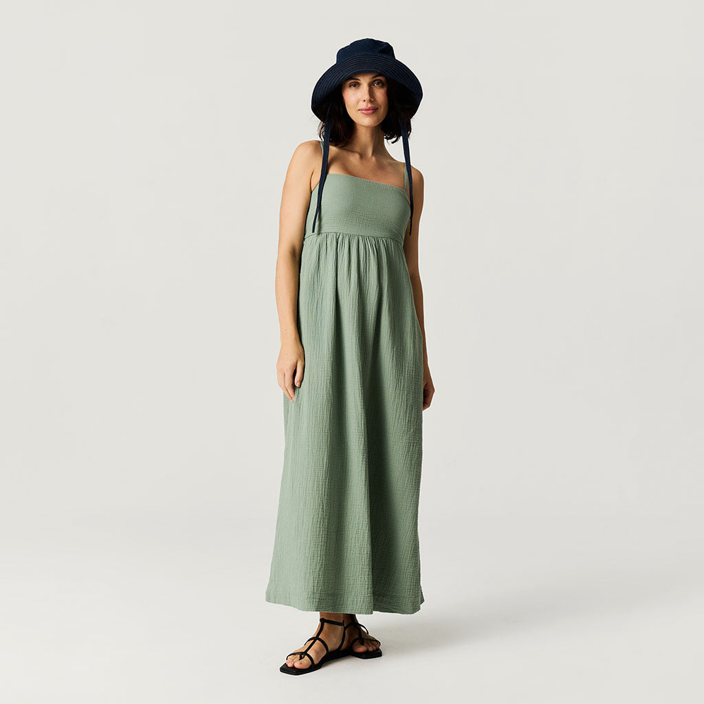 Soft Jade Women's Cotton Crinkle Maxi Dress — Dress