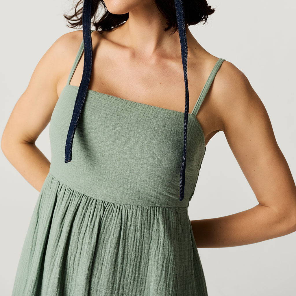 Soft Jade Women's Cotton Crinkle Maxi Dress — Dress