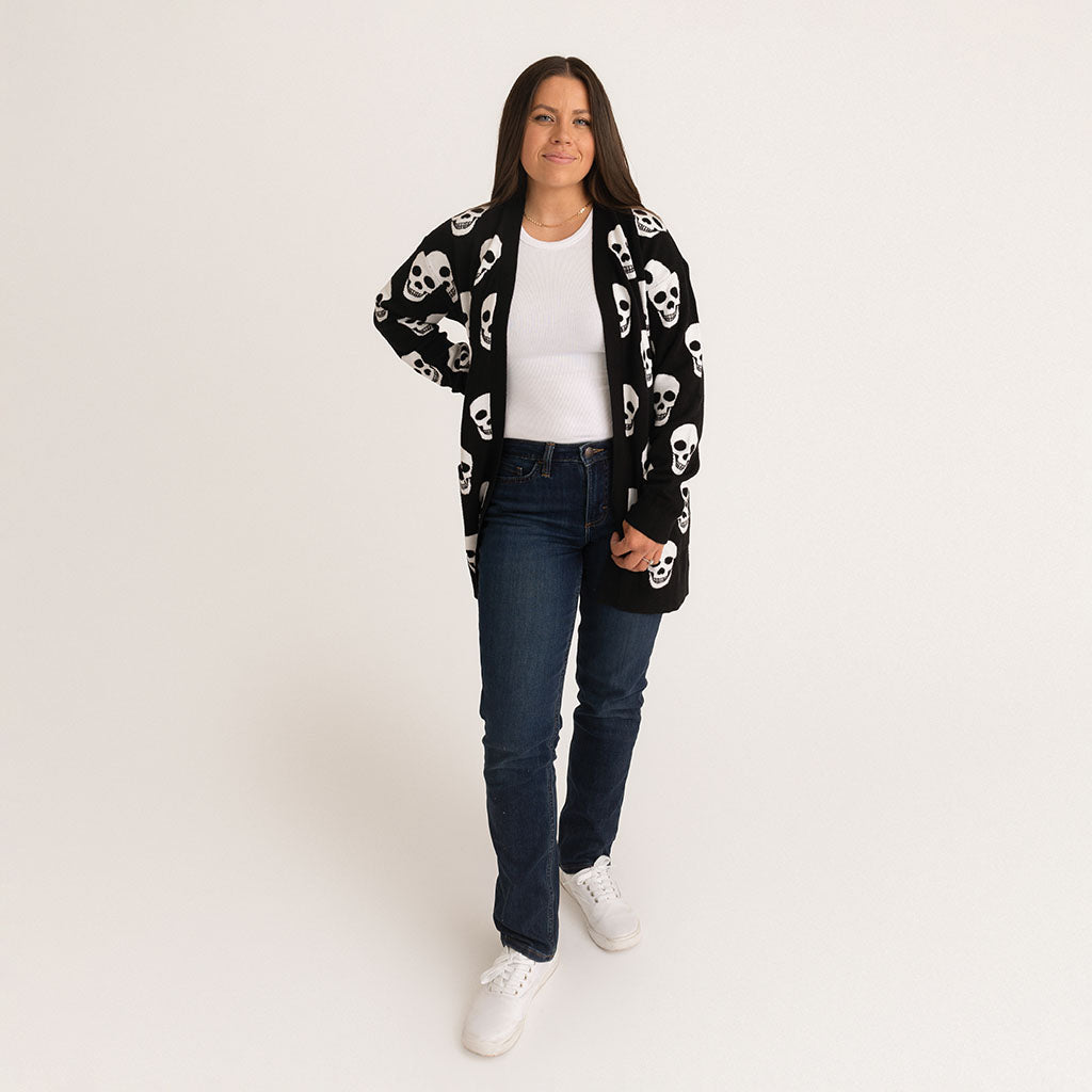 Classic Skelly Women's Jacquard Cardigan — Sweater