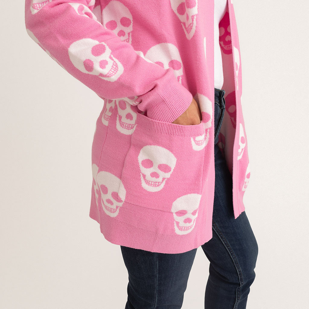 Skelly Women's Jacquard Cardigan — Sweater