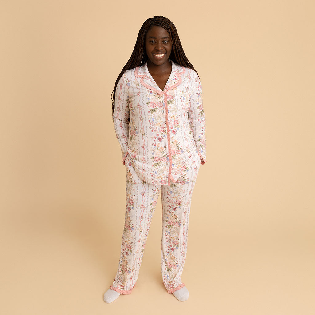 Janey Women's Ruffled Pajama Set