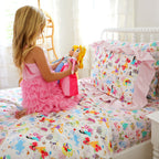 Disney Castles Reversible Ruffled Duvet Cover