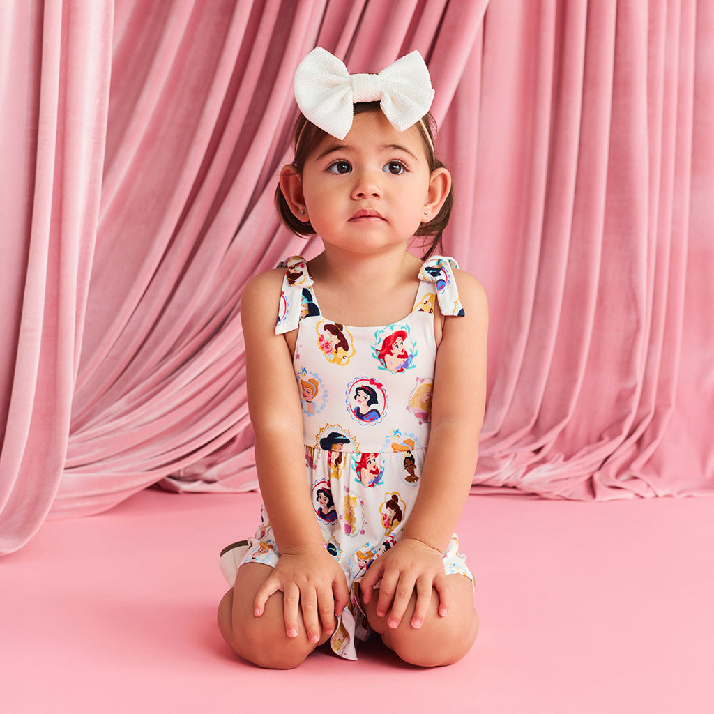 Disney Princess Portraits Bow Babydoll Bodysuit Dress — Baby