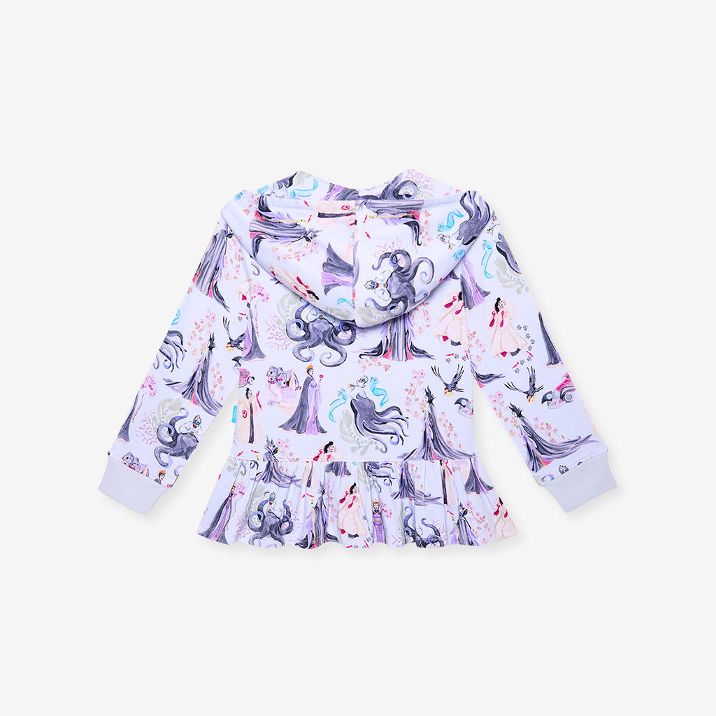 Disney Villains French Terry Ruffled Zippered Hoodie — Sweaters Jackets