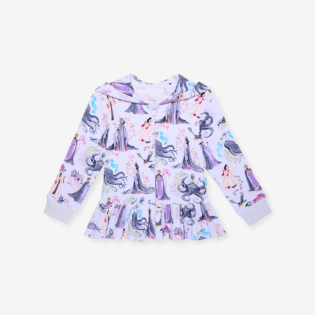 Disney Villains French Terry Ruffled Zippered Hoodie — Sweaters Jackets