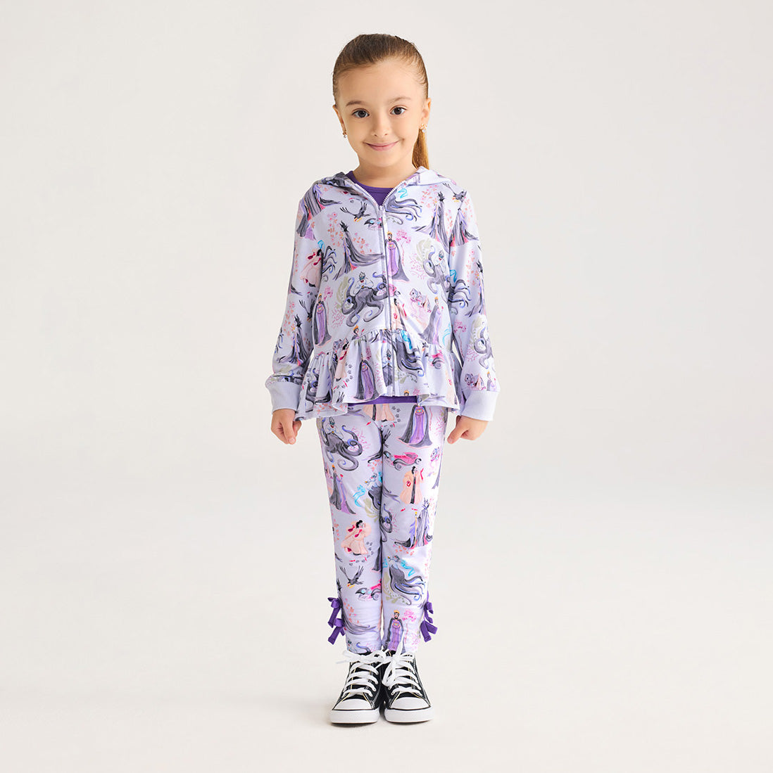 Disney Villains French Terry Ruffled Zippered Hoodie — Sweaters Jackets