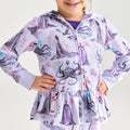 Disney Villains French Terry Ruffled Zippered Hoodie — Sweaters Jackets