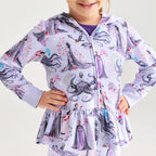 Disney Villains French Terry Ruffled Zippered Hoodie — Sweaters Jackets