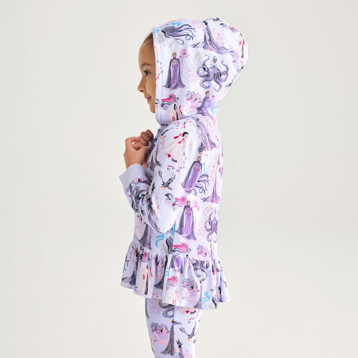 Disney Villains French Terry Ruffled Zippered Hoodie — Sweaters Jackets