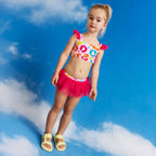 Luella Ruffled Tank Tulle Two Piece Swimsuit — Swimwear
