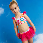 Luella Ruffled Tank Tulle Two Piece Swimsuit — Swimwear
