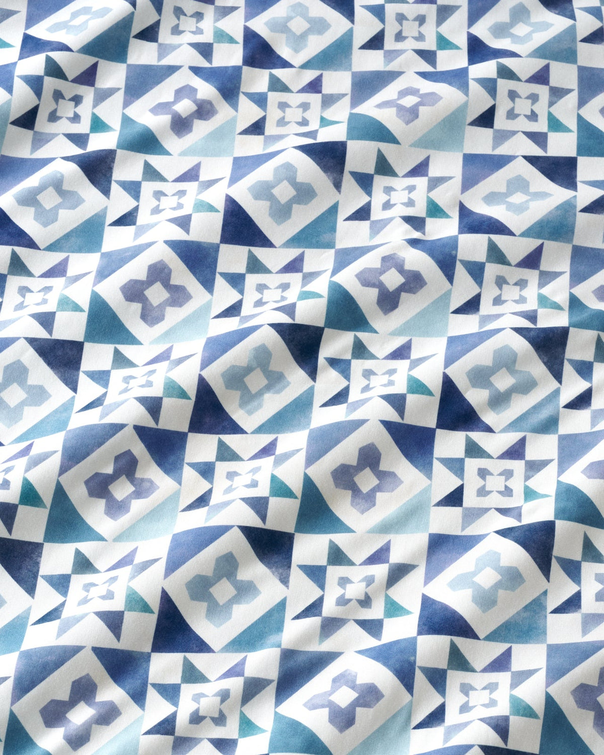 Patchwork Indigo Large Cloud Blanket — Bedding Bath